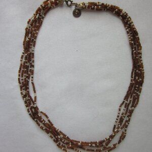 Honey and Cream Beaded Necklace